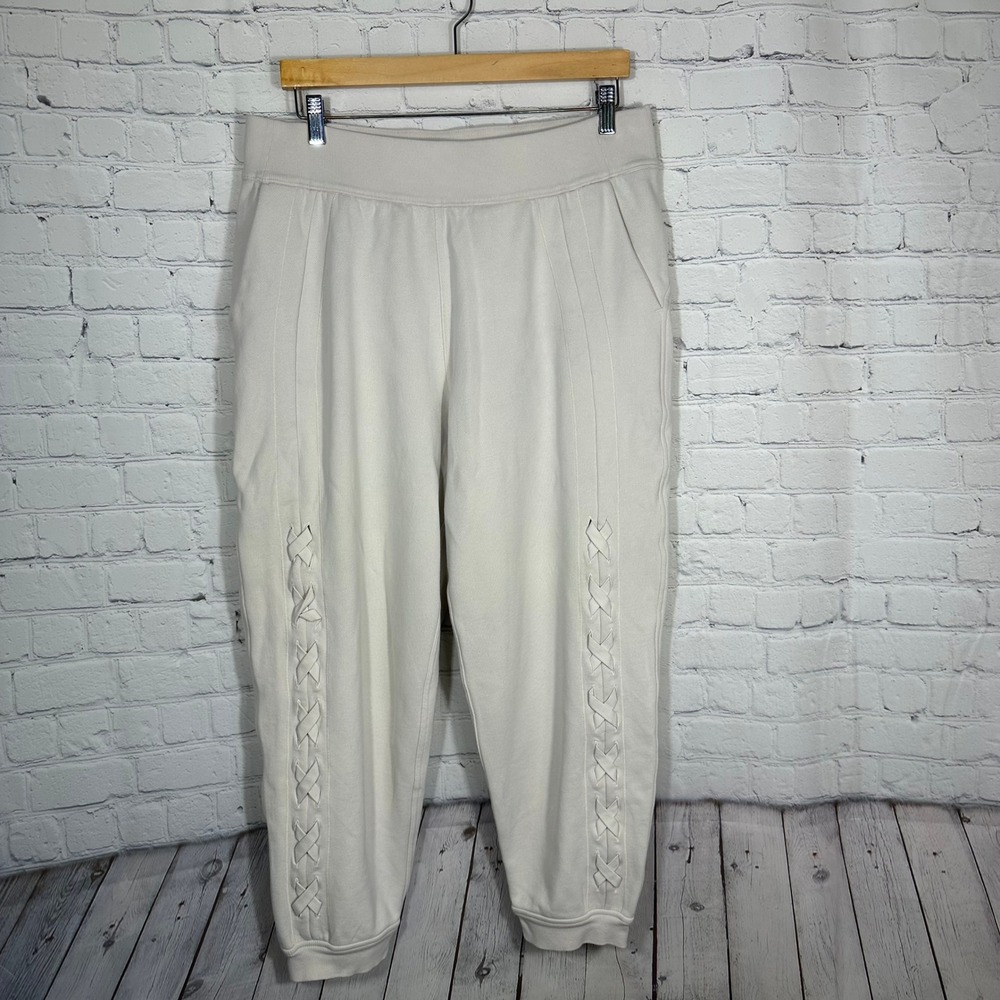 Lululemon Braided High-Rise Jogger French Terry Lattice‎ Detail Cream Off-White